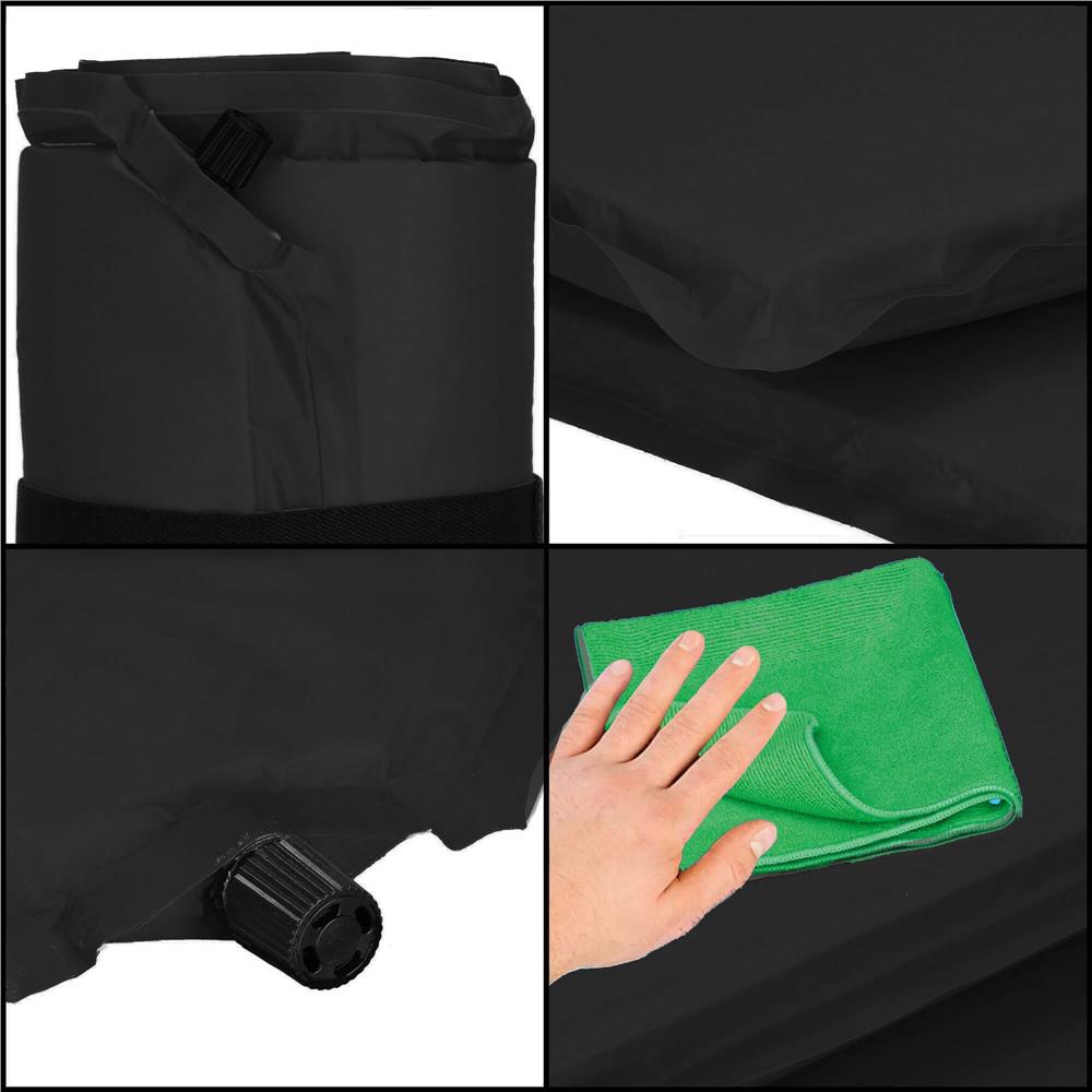 (DL) Saltea plabila din spuma poliuretanica, cu autoumflare, 180x50x5cm, neagra - Image 16