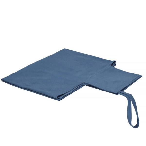 Prosop de plaja pentru sezlong cu uscare de rapida, geanta de transport, 75x210cm, albastru inchis - Image 9