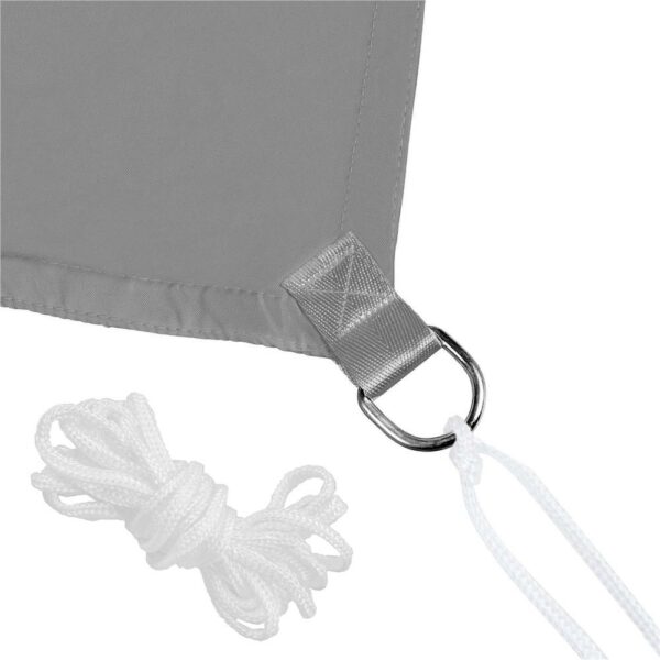 Copertina prelata de soare Sersimo SN149, triunghiulara, impermeabila cu protectie UV, 3x3x3m, gri inchis - Image 9