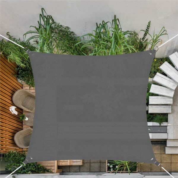 Copertina prelata de soare Sersimo SN150, patrata, impermeabila cu protectie UV, 5x5m, gri inchis - Image 6