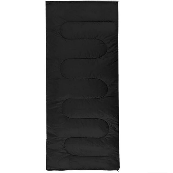 Sac de dormit, cu geanta de transport, 190x73cm, 10-25grade, culoare negru - Image 2