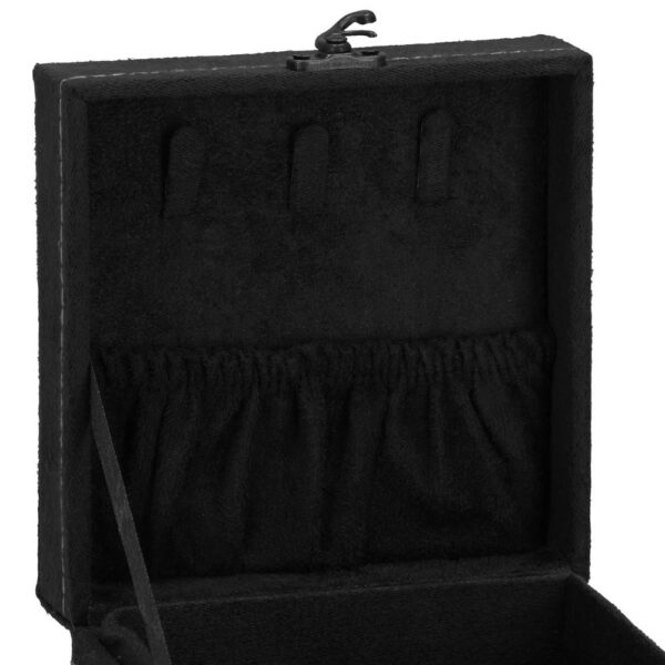(DL) Cutie depozitare si organizare bijuterii, velur, 12x 12 x 12 cm, negru - Image 13