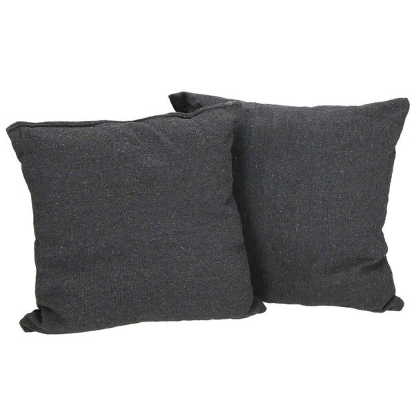 Függesztett hinta függőágy otthonra vagy kertre HM45, sötétszürke párnákkal, 130x100cm, 150kg - Image 12