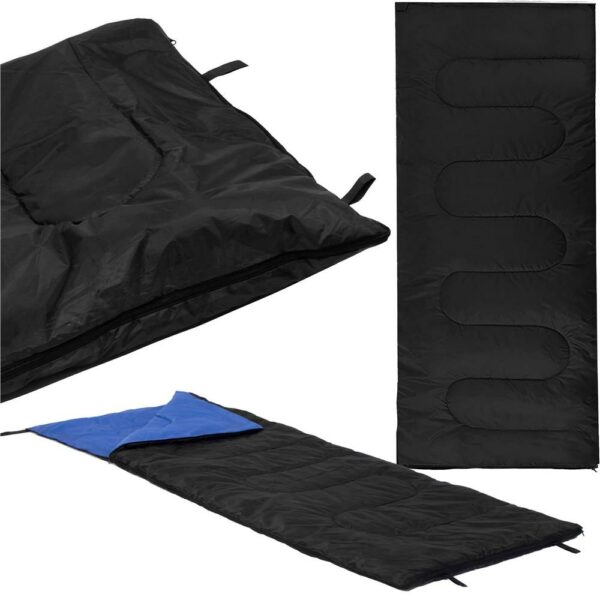 Sac de dormit, cu geanta de transport, 190x73cm, 10-25grade, culoare negru - Image 15