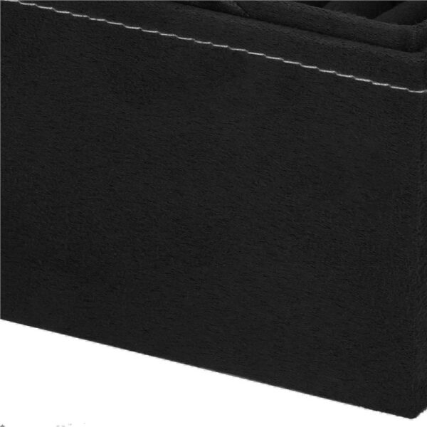 (DL) Cutie depozitare si organizare bijuterii, velur, 12x 12 x 12 cm, negru - Image 17