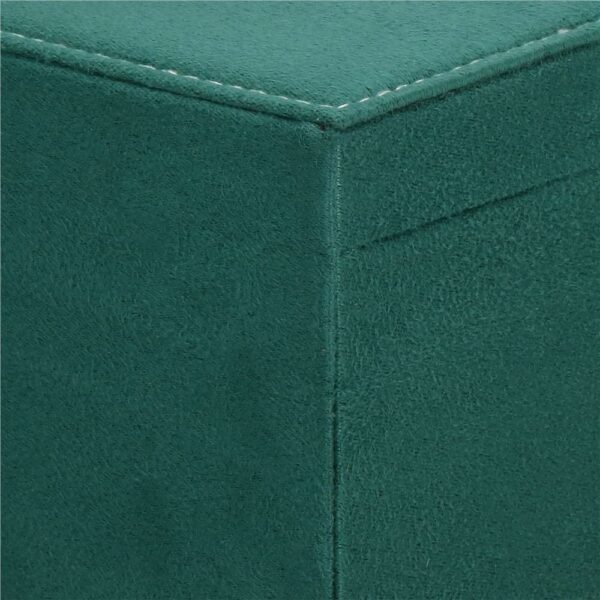 Cutie depozitare si organizare bijuterii, velur, 27 x 19 x 10,5 cm, verde - Image 15