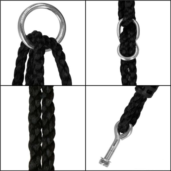 Leagan tip cuib Sersimo NS23, diametru 110cm, inaltime reglabila, pentru exterior, sarcina 150 kg, gri - Image 16