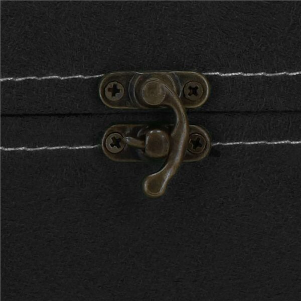 (DL) Cutie depozitare si organizare bijuterii, velur, 12x 12 x 12 cm, negru - Image 19
