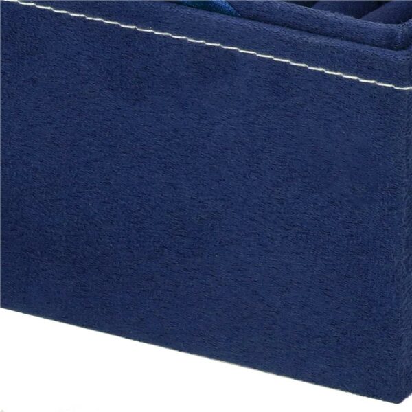 (DL) Cutie depozitare si organizare bijuterii, velur, 12 x 12 x 12 cm, albastru - Image 17