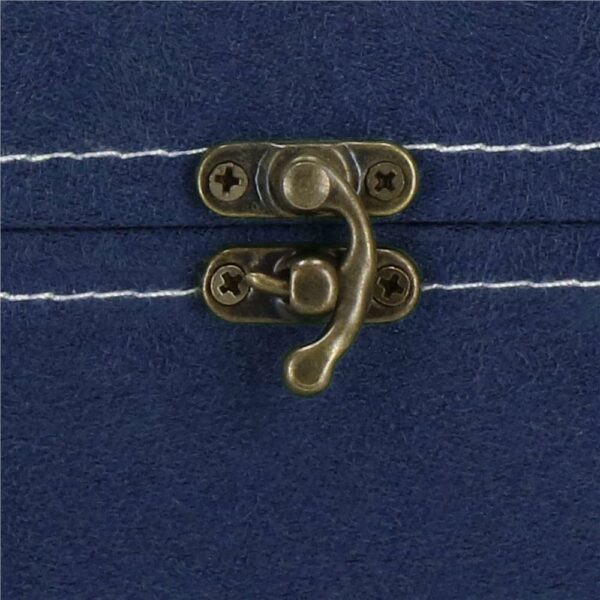 (DL) Cutie depozitare si organizare bijuterii, velur, 12 x 12 x 12 cm, albastru - Image 19