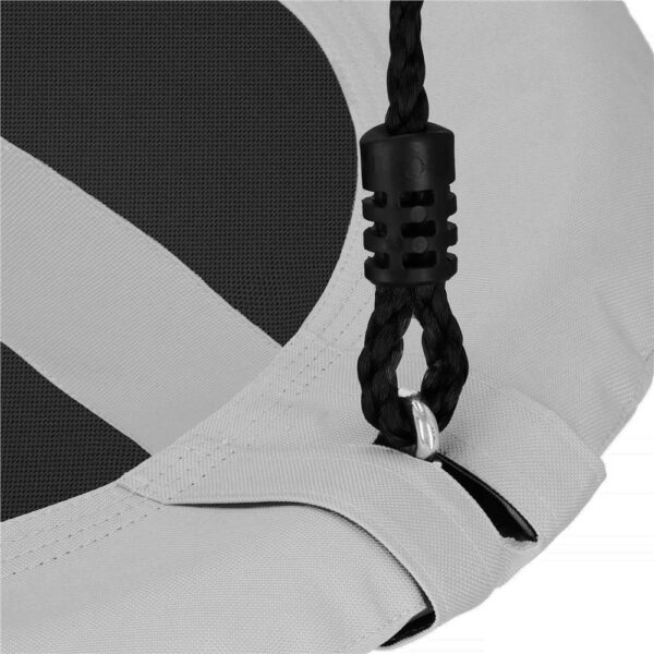 Leagan tip cuib Sersimo NS23, diametru 110cm, inaltime reglabila, pentru exterior, sarcina 150 kg, gri - Image 2