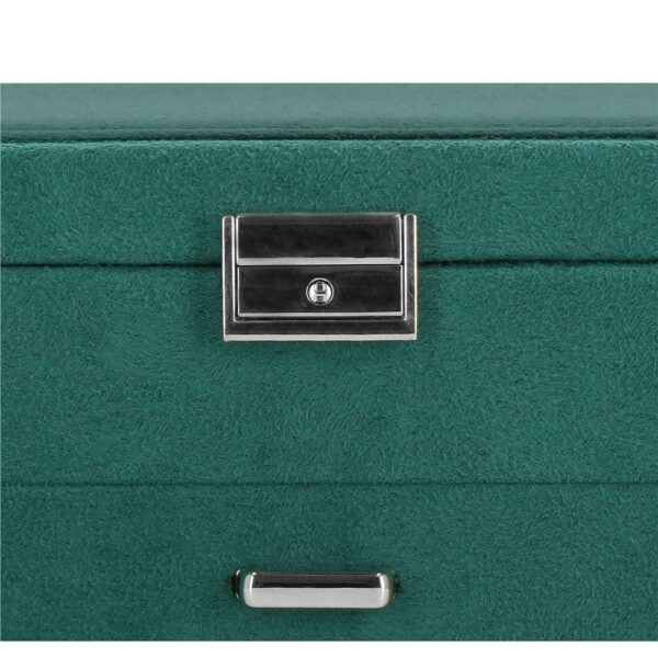 Cutie depozitare si organizare bijuterii, velur, 27 x 19 x 10,5 cm, verde - Image 20