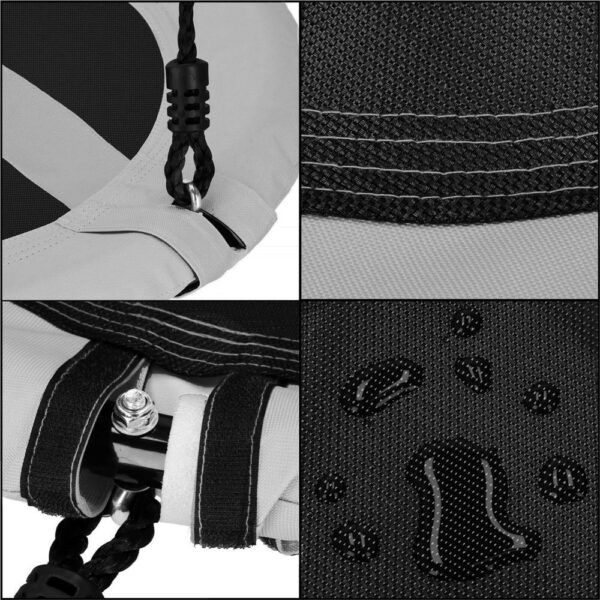 Leagan tip cuib Sersimo NS23, diametru 110cm, inaltime reglabila, pentru exterior, sarcina 150 kg, gri - Image 3