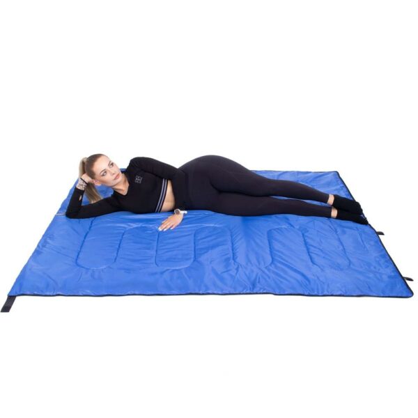 Sac de dormit, cu geanta de transport, 190x73cm, 10-25grade, culoare negru - Image 4