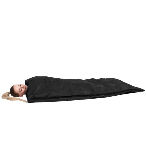 Sac de dormit, cu geanta de transport, 190x73cm, 10-25grade, culoare negru - Image 5