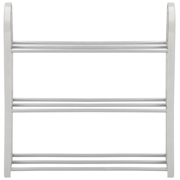 PVC és fém cipőtartó, Sersimo 3 polccal, 49x48cm, ezüst - Image 5