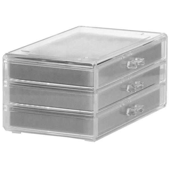 (DL) Cutie depozitare si organizare bijuterii, plastic, 23 x 14 x 11 cm, transparent - Image 5