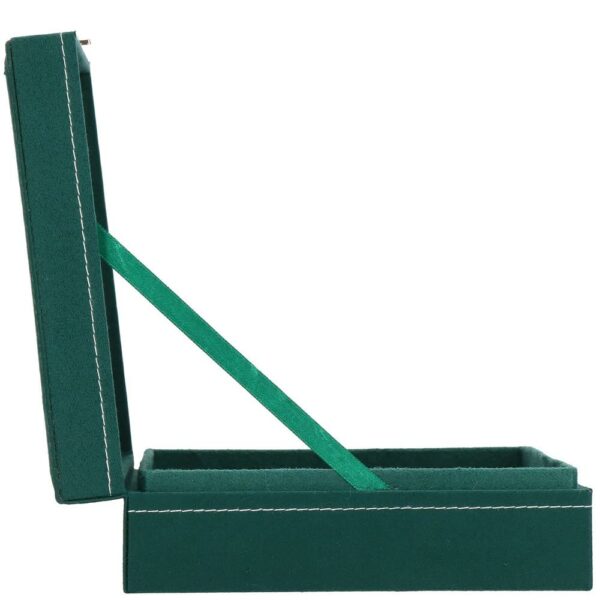 (DL) Ékszertároló és rendező doboz, velúr, 28 x 19,5 x 7 cm, zöld - Image 8