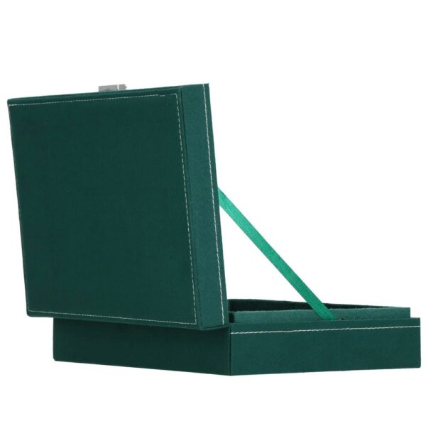 (DL) Ékszertároló és rendező doboz, velúr, 28 x 19,5 x 7 cm, zöld - Image 9