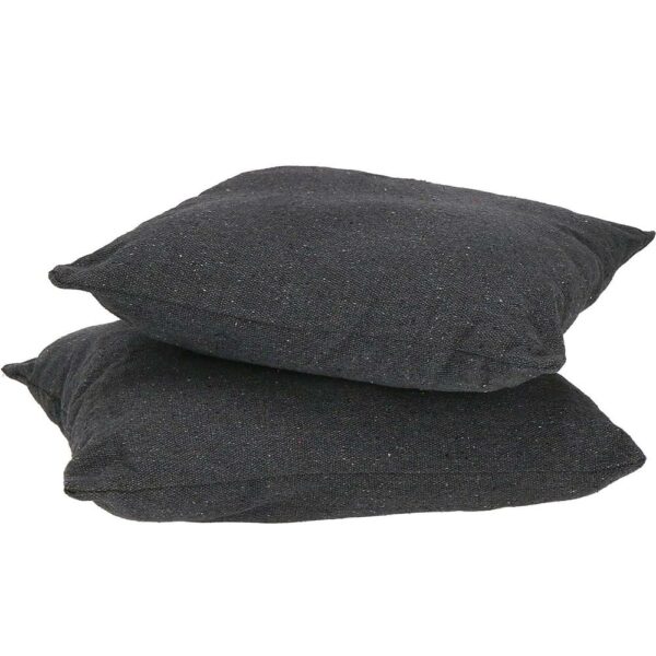 Függesztett hinta függőágy otthonra vagy kertre HM45, sötétszürke párnákkal, 130x100cm, 150kg - Image 10