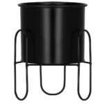 (DL) Suport ghiveci metalic negru GA164, inaltime 18cm