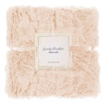 Patura pufoasa si calduroasa pentru 2 persoane, 200x220cm, bej