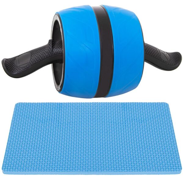 Hasizom erősítő roller habszivacs szőnyeggel, kék fekete