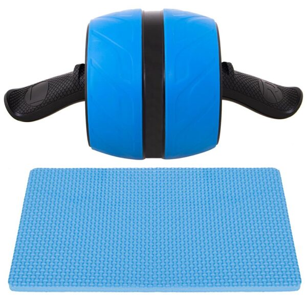 Hasizom erősítő roller habszivacs szőnyeggel, kék fekete - Image 2