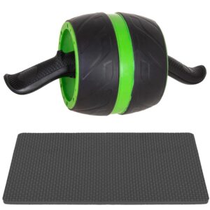 Hasizom erősítő roller habszivacs szőnyeggel, fekete zöld
