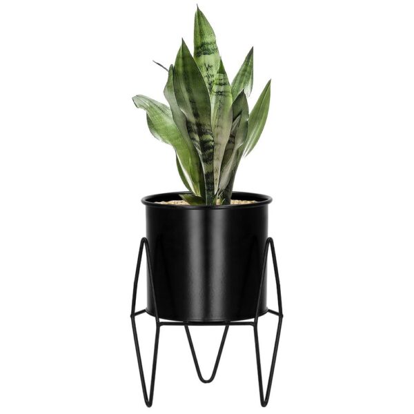 (DL) Suport ghiveci metalic negru GA162, inaltime 19cm - Image 2