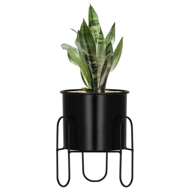 (DL) Suport ghiveci metalic negru GA164, inaltime 18cm - Image 2