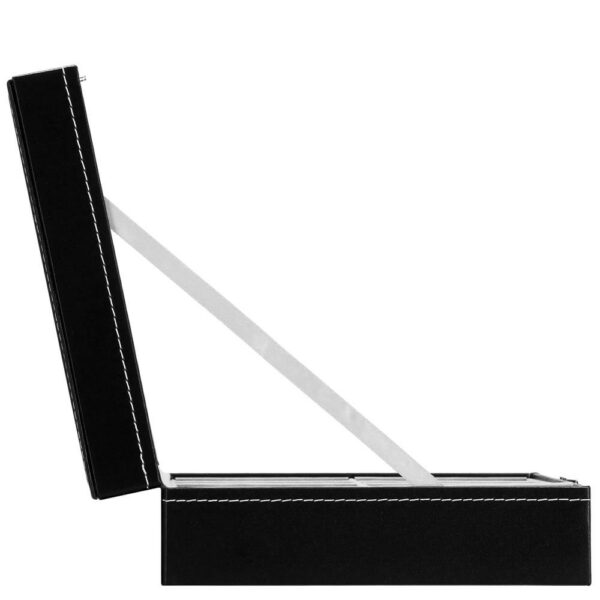 (DL) Óratároló és rendszerező doboz, MDF, ökobőr, 25x20x8cm, fekete belső szürke - Image 9