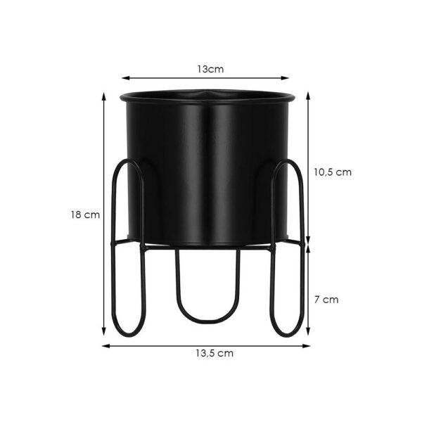 (DL) Suport ghiveci metalic negru GA164, inaltime 18cm - Image 11