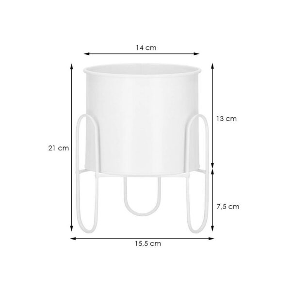 (DL) Suport ghiveci metalic alb GA165, inaltime 21cm - Image 11