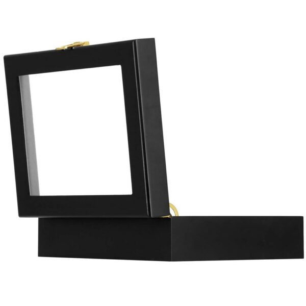 (DL) Cutie depozitare si organizare ceasuri, MDF, piele ecologica, 26,5x20x8cm, negru - Image 10