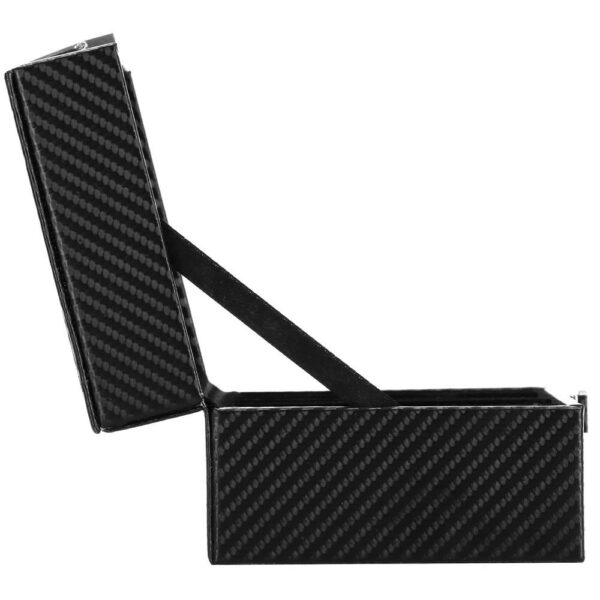 Óratároló és rendszerező doboz, MDF, ökobőr, 20,5x11x8 cm, kígyó fekete - Image 12