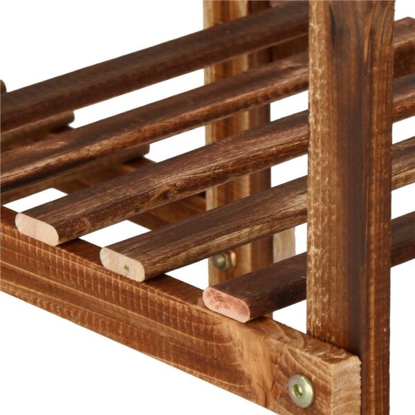 Stand de flori din lemn cu 15 etajere suport GA200, 119x120cm - Image 11