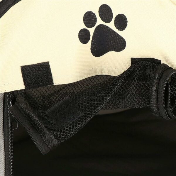 Összecsukható kennel házi kedvenceknek, átmérője 73 cm, krémszürke - Image 13