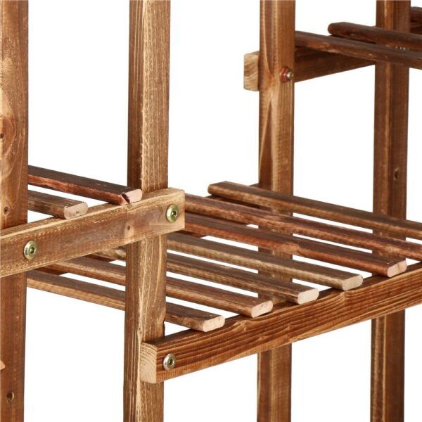 Stand de flori din lemn cu 15 etajere suport GA200, 119x120cm - Image 13