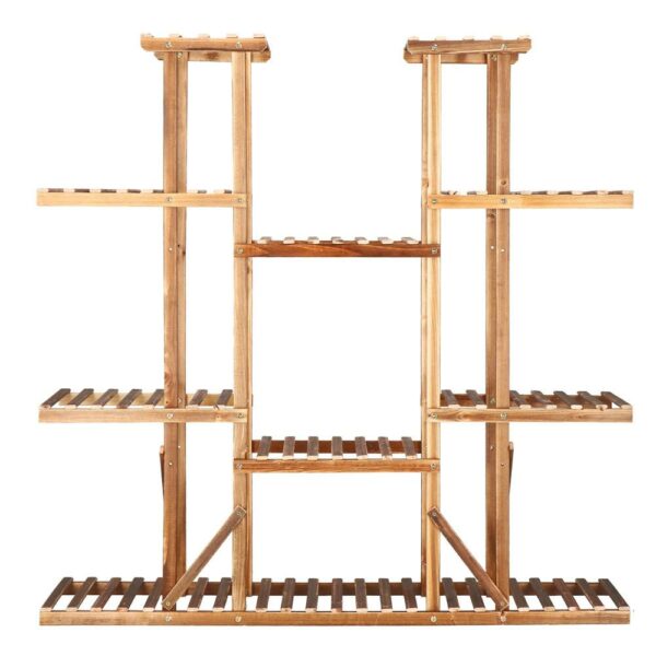 Stand de flori din lemn cu 15 etajere suport GA200, 119x120cm - Image 14