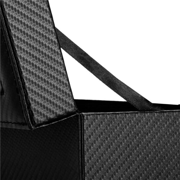 (DL) Cutie depozitare si organizare ceasuri, MDF, piele ecologica, 30x11x8cm, negru carbon - Image 14