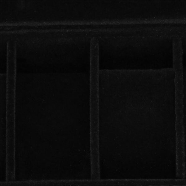 (DL) Cutie depozitare si organizare ceasuri, MDF, piele ecologica, 30x11x8cm, negru carbon - Image 16