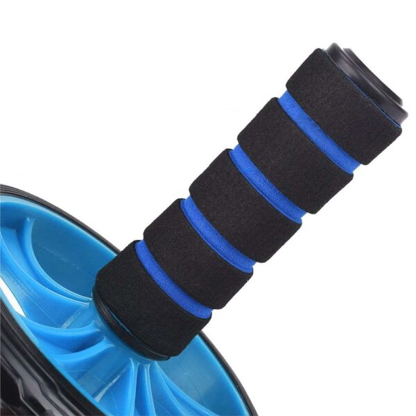 Aparat fitness tip roata pentru abdomene, negru albastru - Image 2
