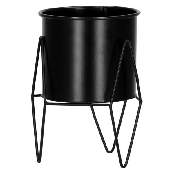 (DL) Suport ghiveci metalic negru GA162, inaltime 19cm - Image 3