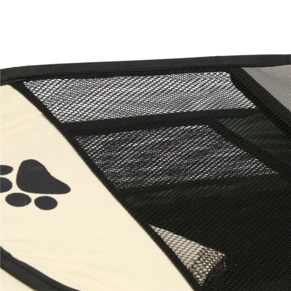 Összecsukható kennel házi kedvenceknek, átmérője 73 cm, krémszürke - Image 20