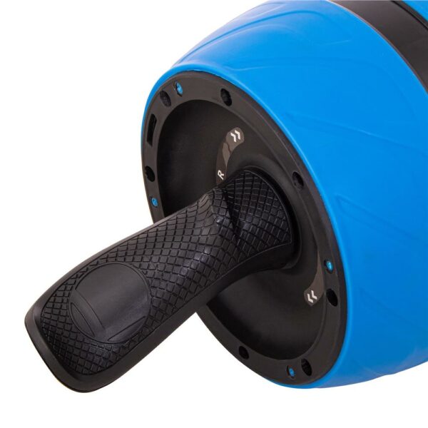 Hasizom erősítő roller habszivacs szőnyeggel, kék fekete - Image 4