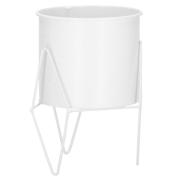 (DL) Suport ghiveci metalic alb GA163, inaltime 22cm - Image 5