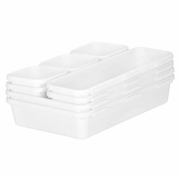 Konyhai fiókos rendszerező, 8 összekötő darab, fehér - Image 4