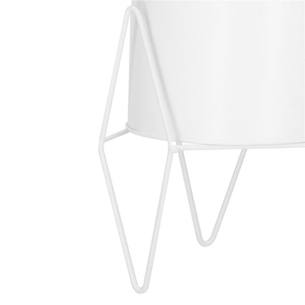 (DL) Suport ghiveci metalic alb GA163, inaltime 22cm - Image 6