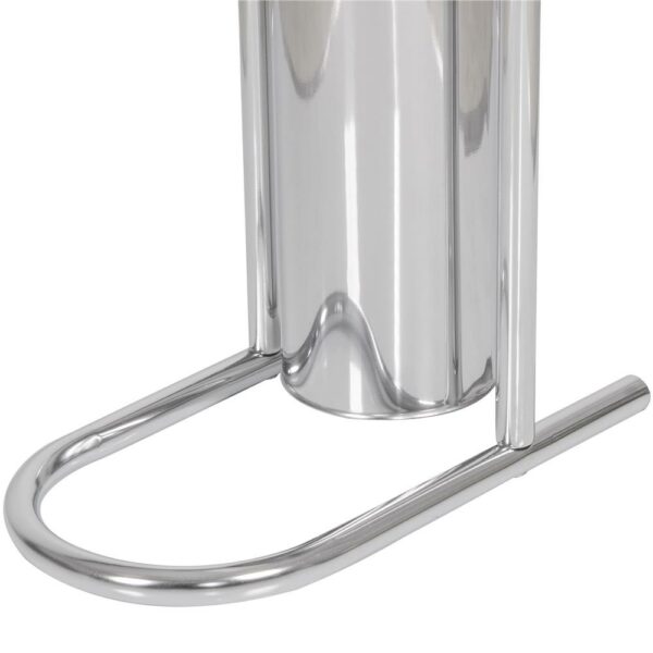 Stand cu perie WC si suport hartie igienica, inox, 72cm, argintiu - Image 4